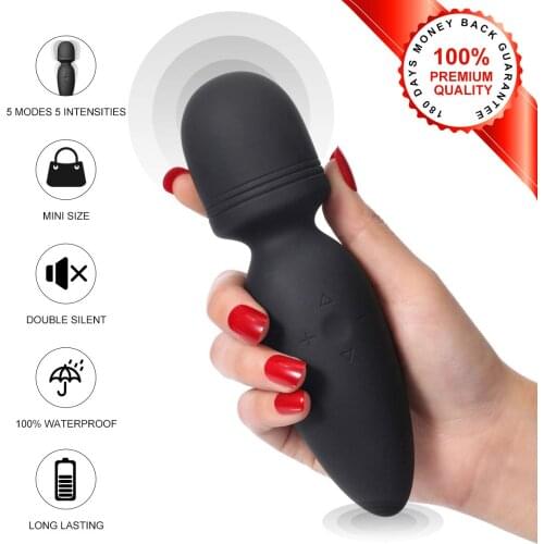 Mini Av Magic Wand Vibrator Powerful Vibrator Clitoris Adult Sex Toys Woman Vibrating Massager Clitoral Stimulator G Spot Usb