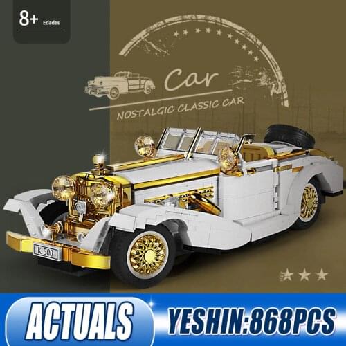 Mould King 10003 High-tech Car Toys K500 Vintage Car Model Building Blocks Assembly Bricks Kids Educational Toy Birthday Gifts