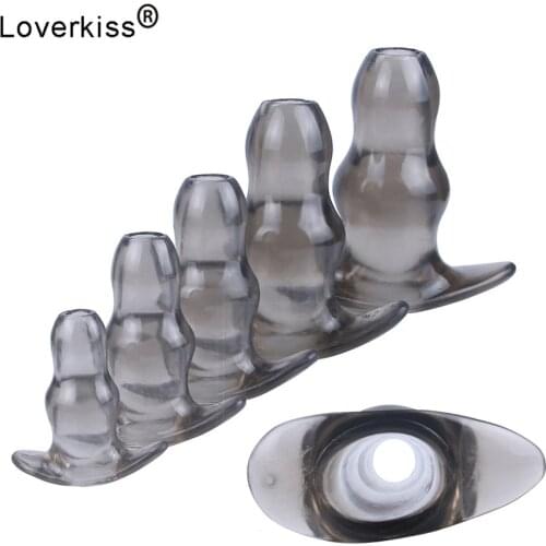 Soft Speculum Hollow Anal Plug Anal Dilator Enema 5 Sizes Sex Toys For Woman Men Butt Plug Prostata Massager Anus Masturbation
