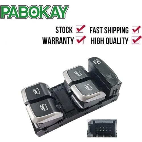 New 8KD 959 851A 8KD959851A Chrome Driver Side Electric Master Window Control Button Switches For AUDI A4 S4 Q5 B8 Allroad
