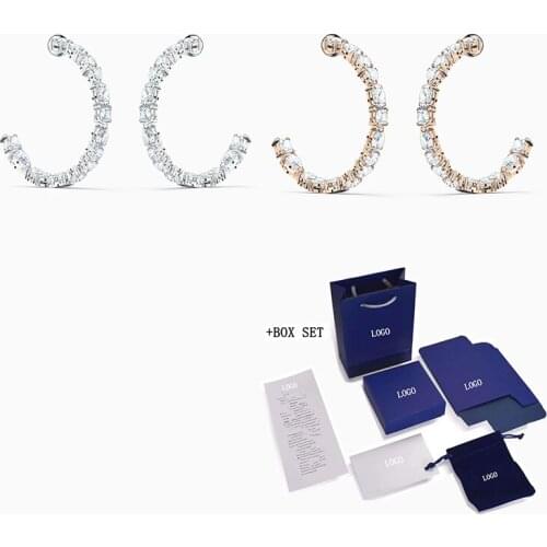 New Mixed Piercing Earrings Rose Gold Charming Line Decoration Romantic Birthday Gift For Women