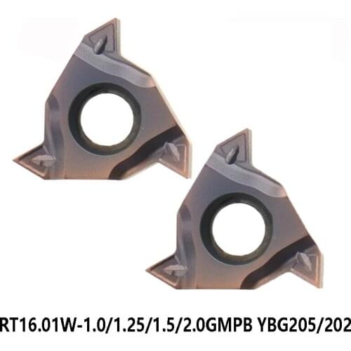 Original RT16.01W-1.0GMPB 1.5GMPB 1.25GMPB 2.0GMPB YBG205 YBG202 Threading Carbide Insert Turning Tool Lathe Cutter CNC