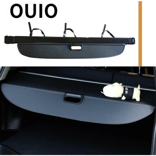 OUIO 1Set Car Rear Trunk Cargo Cover Auto For Audi Q7 2016 2017 2018 Car-styling Black Security Shield Shade Auto accessories