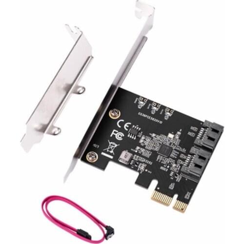 PCIE3.0 to 2 Port SATA 6GBPS Expansion Card PCIE to SATA3 Expansion Card SSD Solid State Drive Free Drive IO-PEX40148