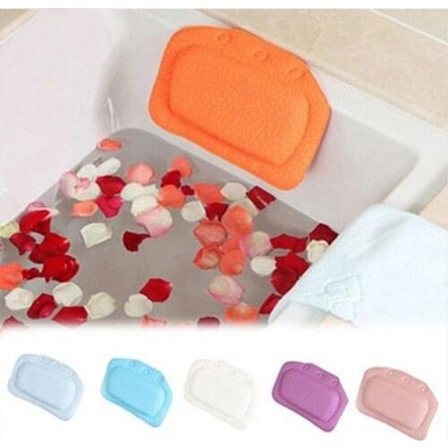 PVC Sponge Bathtub Suction Cup Pillow Soft Bathroom Pillow Headrest Waterproof Headrest Neck Accessories