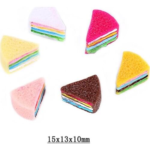 QIBUMAY Resin Cakes Crafts Cute Sweet Flat Back Planar Resin Accessories DIY Hairbow Materials Handmade art Decoration DIY Craft