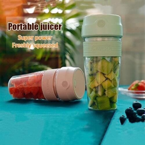300ml Mini Portable Electric Fruit Cup Juicer Handheld Blenders USB Rechargeable Smoothie Maker Sports Bottle Vegetable Juicing