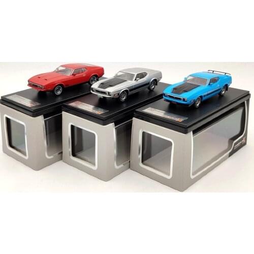 Premium X 1/43 For Ford Mustang Mach 1 Blue/Silver/Red Models Car Limited Collection Auto Toys
