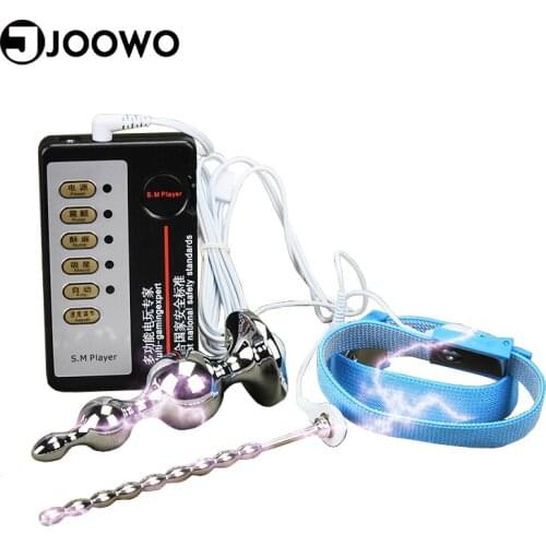 Electro Sex Kits Nipple Clitoris Anal Vaginal Urethral Stimulate Plug Penis Massager Ring Electronic Toy Gift For Christmas