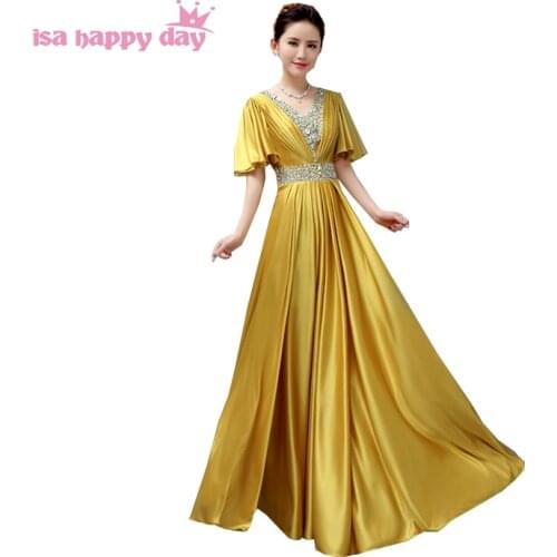 Robe soiree sexy plus size gold red long floor beaded gown v neck top prom dresses formal dress size 18 under 100 H3941