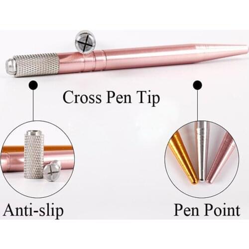 New Microblading Manual Pen Tattoo Permanent Aluminum Alloy Makeup for Eyebrow Tattoo Lip Eyeliner Manual Pen Tools Accessories
