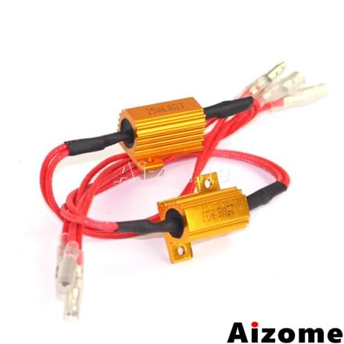 Motorcycle LED Turn Signals Light Load Resistors 25W 6.8 Ohms Motorbike Indicators Light Blinkers Flash Rate Controllers