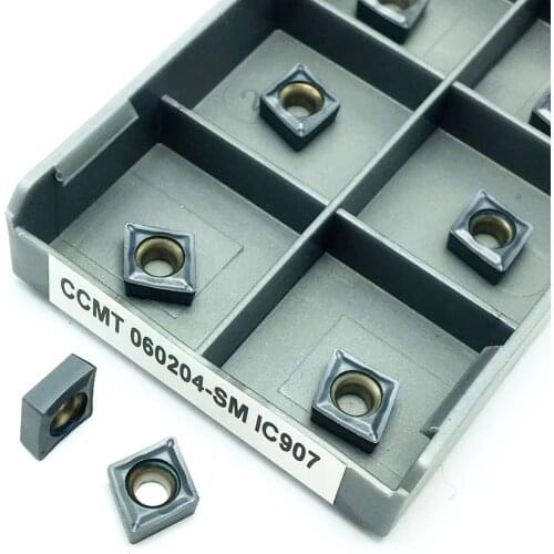 Carbide insert CCMT060204 SM IC907 internal turning tool CCMT 060204 CNC lathe parts tool turning insert
