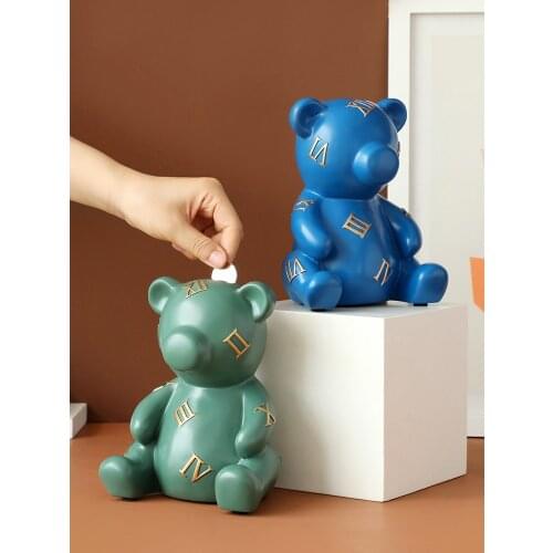 Creative Bear Coin Bank Coin Storage Tank Childrens Birthday Gifts Coin Bank