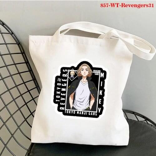 Tokyo Revengers Anime Japanese Harajuku Manga Handbags Shoulder Bags Casual Shopping Bag Girls Handbag Women Elegant Canvas Bag