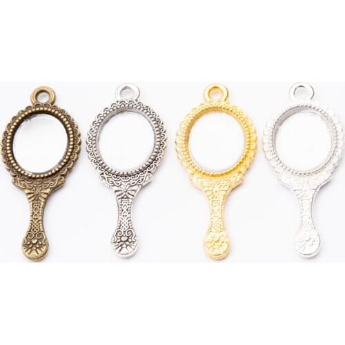 16pcs Mirror Vintage Zinc Alloy Metal pendant Charms For Diy jewelry Making 5638