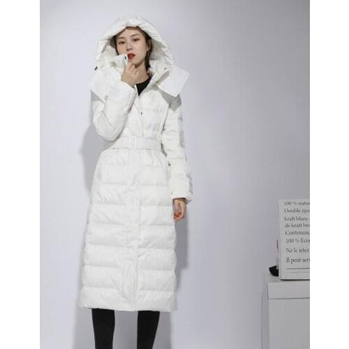 Womens Jacket Long Down Jacket Warm Winter Coat Female Hooded Women Parkas White Fashion Clothes 2021 Mujer Chaqueta Pph1395