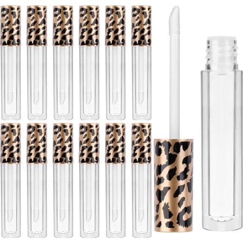 100pcs 3.5ml/0.12oz Mini Pale Mauve Lip Gloss Tubes Refillable Empty Lip Balm Bottles Clear Lipstick Tube Container