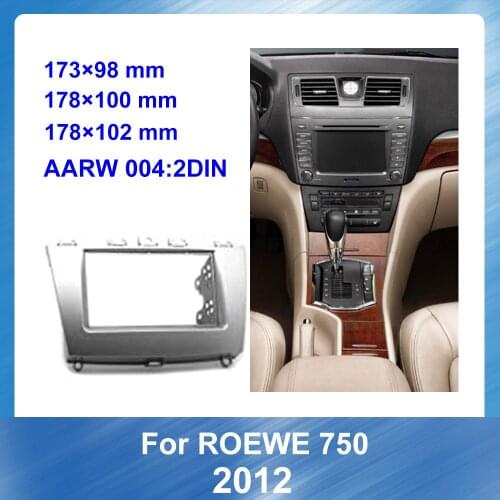 2 din Radio Fascia for ROEWE 750 2012 Stereo Audio Panel Mount Installation Dash Kit Frame Adapter Radio Stereo DVD