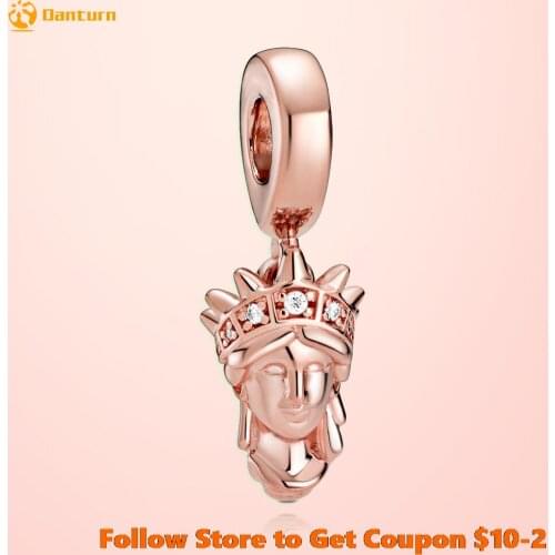 2020 Brand New S925 Sterling Silver Beads New York Statue of Liberty Dangle Charms fit Original Pandora Bracelets Women Jewelry