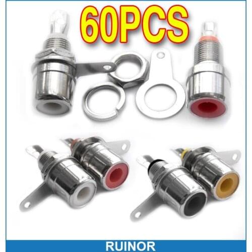 60PCS X AMPLIFIER RCA Female Chassis Panel Socket CONNECTOR