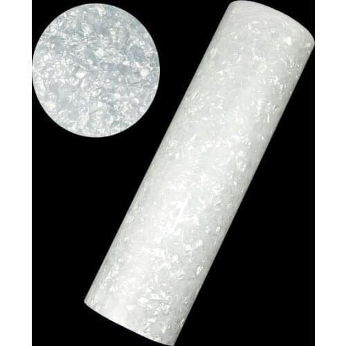 350mm x 1600mm White Pearl Celluloid Sheet 0.46mm DIY Musical Instrument Deco Drum Guitar Piano etc