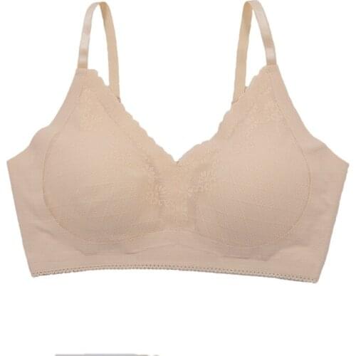 Ice Silk Bra Seamless Sports Bra Push Up Vest Bra Comfortable Sleep Top Thin Lace Underwear Brassiere Sport Femme Sexy Sport Bh