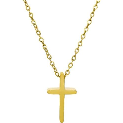 Gold Color Pendant Necklaces for Women Simple Cross Necklace Elegant Charm Chain Wedding Fashion Jewelry Gift Necklaces Collares