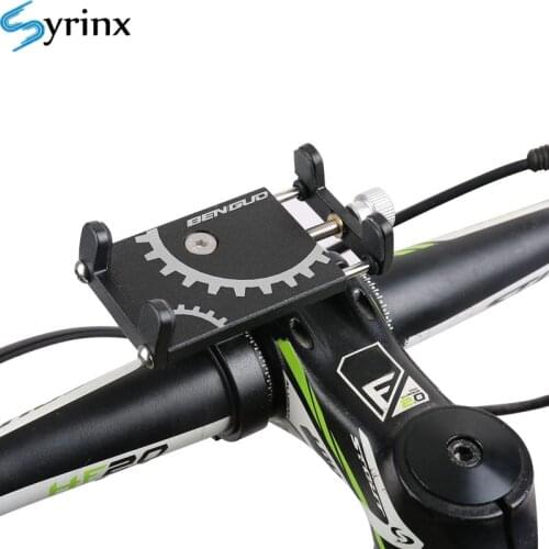 Universal Metal Bicycle Phone Holder Bike Motorcycle Handlebar Clip Stand Mount Cell Phone Holder Bracket for iPhone 11 Pro Max