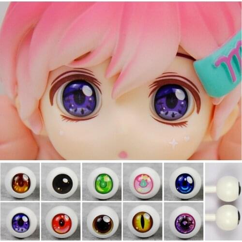 YMY open eye face cartoon star eyes replace eyes 11mm clay man BJD baby 1/8 doll accessories