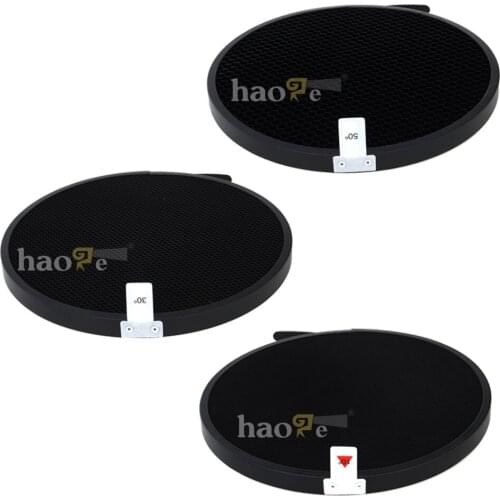 Haoge 3PCS 10 30 50 deg Honeycomb Grid Set for Profoto Zoom Reflector 2 /Grid holder