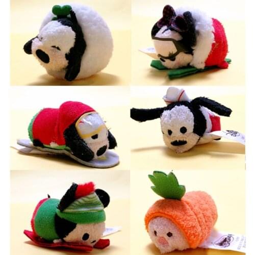 Disney Tsum Tsum Mickey Mouse and Goofy Dog Piglet Plush Toys Dolls Cartoon Tsum Stuffed Plush Toys Gifts for Children Girls