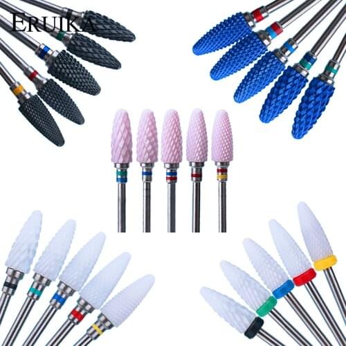 Ceramic Nail Drill Bit Nail Files Milling Cutter Electric Burr Grinding Head Manicure Pedicure Clean Cuticle Nail Art Equipment