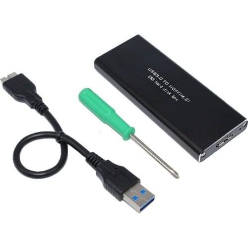 USB 3.0 to NGFF M.2 SSD Hard Disk Box B Key SSD Adapter External Enclosure Case