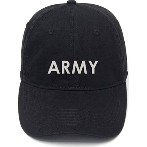 Lyprerazy Army Vintage Washed Cotton Adjustable Men Women Unisex Hip Hop Cool Flock Printing Baseball Cap