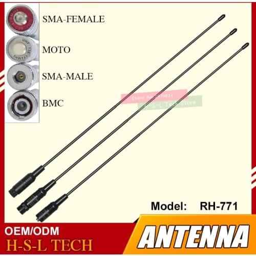 General Dual Band 133/430Mhz Walkie Talkie Antenna VHF/UHF SMA/BNC For Icom Linton Handheld Radio Baofeng UV-5R UV-82 BF-888S