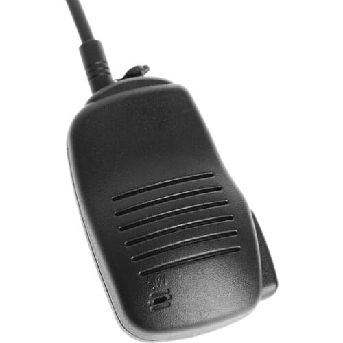 OOTDTY New Handheld Speaker Extendable Mic Microphone PTT For ICOM Two-Way Radio Walkie Talkie 2-Pin Conference Microphone