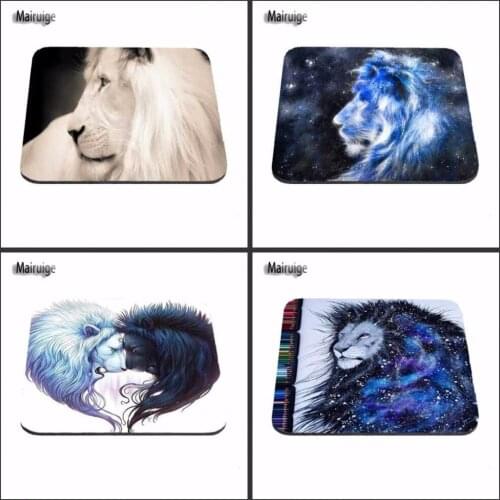 Customization Support Two Male Lions Computer Mouse Pad Mousepads Rubber Pad 18*22cm and 25*29cm And 25*20cm