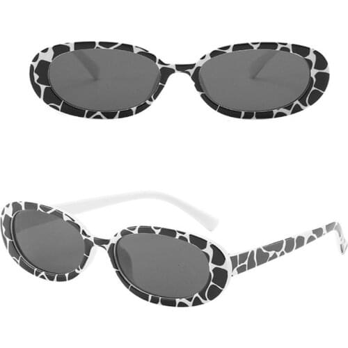 Retro Irregular Cycling Driving Glass Vintage Unisex Small Oval Frame Sunglasses 2XPC