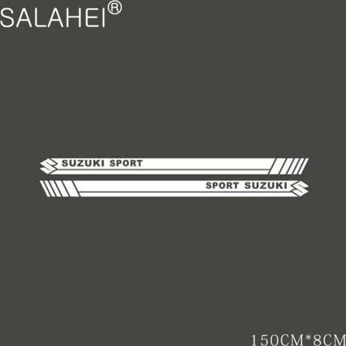Sports Racing Stripe Car Body Door Side Stickers Decals Accessories For Suzuki Swift Jimny Swift Vitara Samurai Grand vitara Sx4