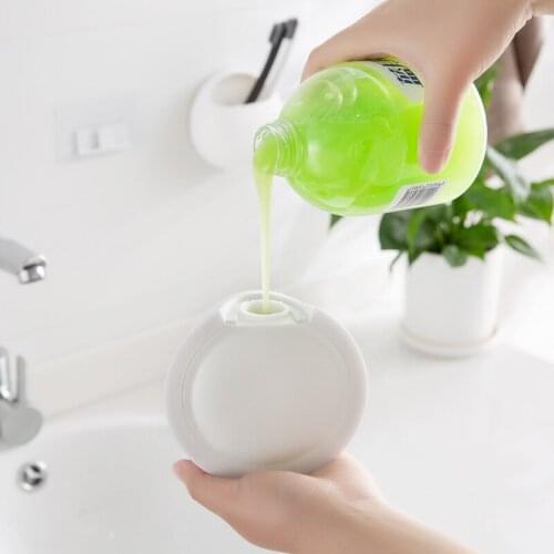 Waterproof Liquid Soap Dispenser Manual Press Liquid Soap Dispenser Kitchen Bathroom No Trace Wall-mount Shampoo Dispenser