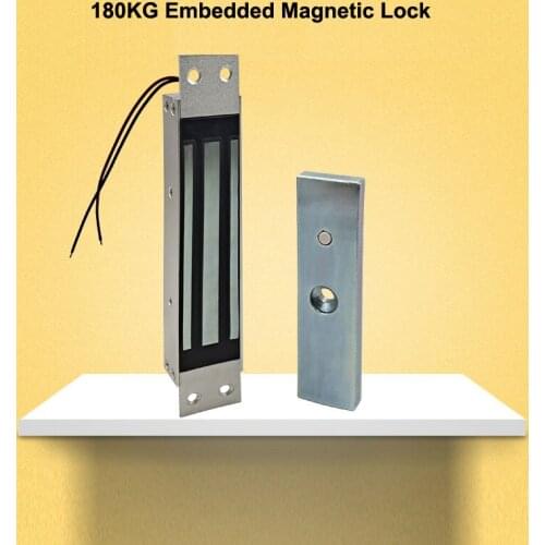 Embedded magnetic lock 180kg use for wooden door metal door access control system Holding Force:180kg(350bs)