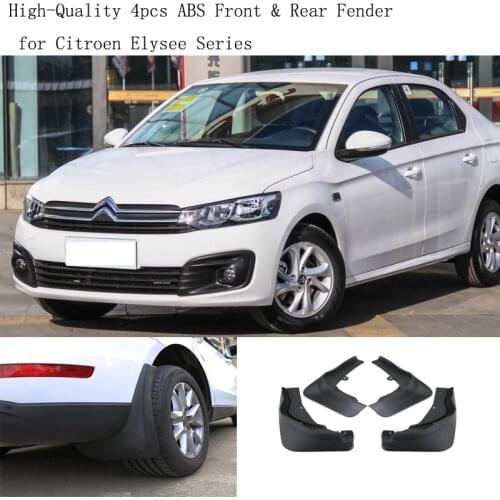 High-Quality 4pcs ABS Front & Rear Fender for Citroen Elysee Series Car Mud Flaps Splash Guard Mudguard Mudflaps Accessories