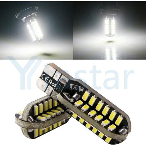 Yiastar 50 X T10 led canbus W5W T10 48led canbus 3014 SMD Canbus NO ERROR T10 48SMD Car Auto Bulb Parking Lamps White