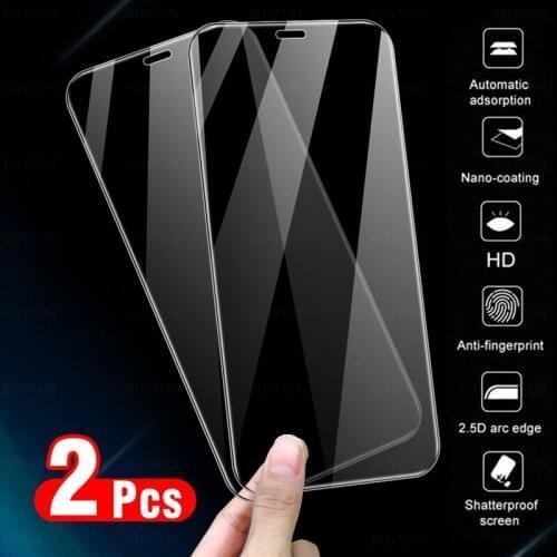 2Pcs Full Cover Tempered Glass For iPhone 13 Pro Max Phone Screen Protector For APPLE i Phone 12 11 XS XR X 8 7 6 6s Mini Plus