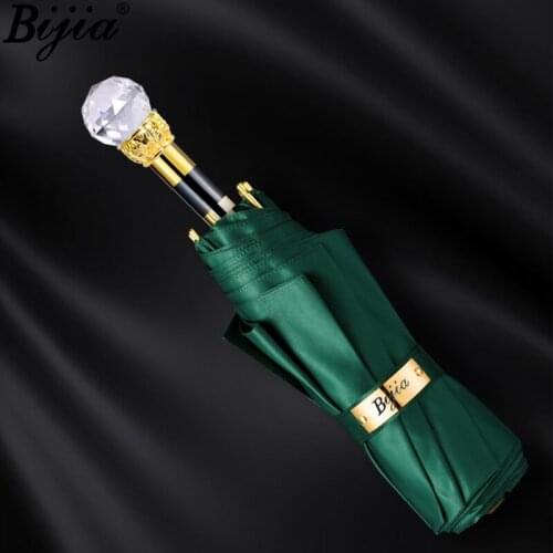 Green outdoor umbrella Folding business adult windproof uv protection large umbrella fashion guarda chuva Rain Gear BD50UU