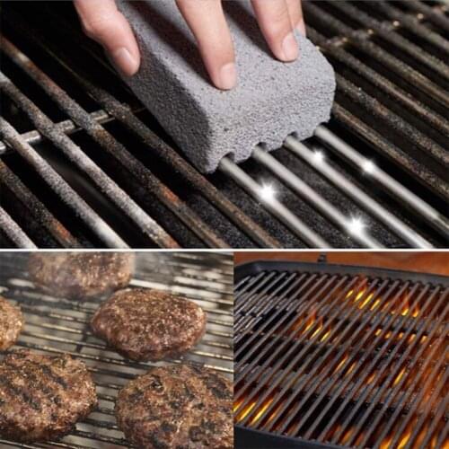 1/2/3pcs BBQ Grill Cleaning Brick Block Stains Grease Remover Barbecue Racks Cleaner Stone Camping Hiking Kitchen Picnic Gadgets
