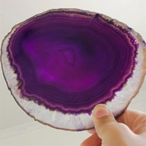 Big natural agate board crystal chip crystal mineral coaster healing healing reiki decoration 1pc