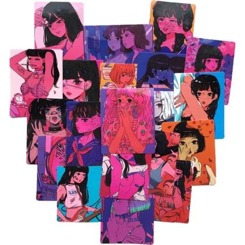 10/30/50 Pcs Cartoon Anime Girl Personality Graffiti Sticker Computer Notebook Mobile Phone Helmet Water Cup Suitcase Sticker