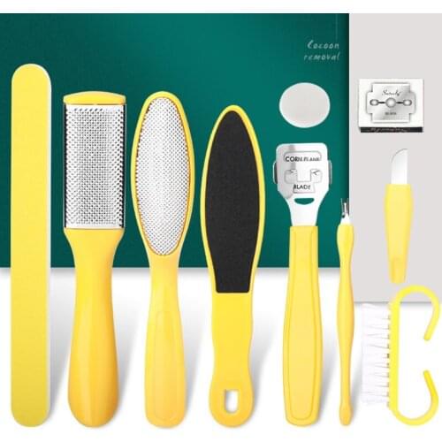 11 in 1 Professional Foot Care Kit Pedicure Tools Set Stainless Steel Foot Rasp Foot Dead Skin Remover Clean Toenail Care Kit